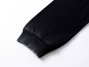 Bán buôn bông vải 275gsm axit rửa quá khổ Chất lượng cao dài tay áo trọng lượng nặng biểu tượng tùy chỉnh của nam giới dài tay áo sơ mi - Product Image 6