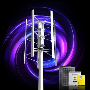 Générateur éolien vertical à aimants triphasé à faible bruit pour usage domestique 5kw 10kw 30kw 50kw 100kw, diamètre de rotor personnalisé RX-HV, portable Vert - Product Image 1