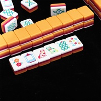 Fichas de Mahjong Americanas, Juego de Mesa de Entretenimiento, Cartas de Ajedrez, Melamina de Cuatro Colores, Juego de Mesa para 4 Jugadores, Venta al por Mayor