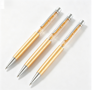 Stylo à bille rotatif en métal rempli de cristaux de diamant, écriture fluide multicolore, pour la promotion des entreprises, vente en gros - Product Image 1