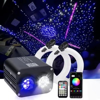 Kit de plafonnier étoilé 20W à double effet scintillant pour voiture, avec contrôle RGB par application musicale, pour un ciel étoilé