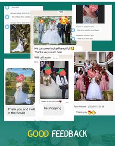 S1090A水滴送货2023高品质热卖新娘结婚奢华重型工作龙尾白色女孩婚纱 - Product Image 5