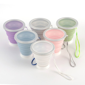Collapsible Silicone <b>Cup</b> 320ml Portable Folding Travel <b>Cup</b> Leakproof, for Outdoor, Office, Camping 10.82oz - Product Image 5