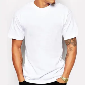 Custom Tagless Blanco T-shirts Voor Afdrukken Mannen Vliegtuig Witte T-shirt Effen T-shirt 160G Voor Mannen