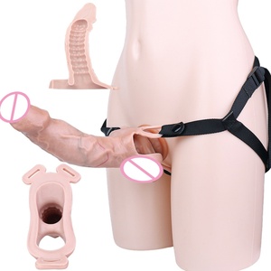 FAAK Funda para Pene con Correa y Anillo de Silicona, Dildo Realista Portátil, Juguetes Sexuales Masculinos, Anillo Extensor de Pene, Funda para Pene para Hombres - Product Image 1