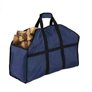 Porte-bûches grand format gratuit, sac fourre-tout en toile durable pour transporter du bois - Simple, facile à utiliser, extrémité fermée pour cheminée - Product Image 1