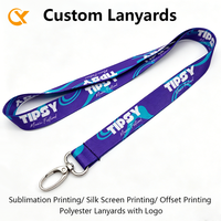 Porte-carte d'identité promotionnel personnalisé avec logo, impression par sublimation, résistant aux déchirures, avec cordon en polyester et crochet