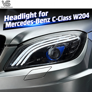 ไฟหน้า LED W204 ปี 2007-2010 พร้อมโปรเจคเตอร์และไฟ DRL สำหรับ Mercedes-Benz C-Class อะไหล่ทดแทนแบบกำหนดเองสำหรับการสั่งซื้อขายส่งจากโรงงาน - Product Image 1