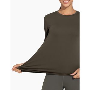 Camiseta Deportiva de Manga Larga para Mujer FOXA, Cuello Redondo, Transpirable, de Secado Rápido, para Yoga y Running - Product Image 5