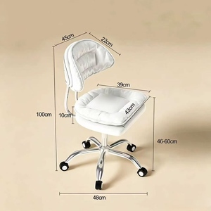 Fauteuil de manucure de luxe pour hôtel, chaise de négociation, fauteuil-canapé, chaise de client pour table de maquillage et salon de manucure - Product Image 5