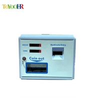 Distributeur automatique de billets de banque, scanner de code QR, paiement par carte de crédit, changeur de pièces et jetons, petite machine de change de devises