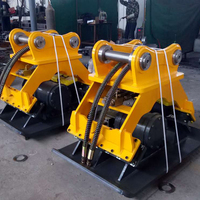 Compacteur vibrant durable pour excavatrices de 3 à 25 tonnes, idéal pour la construction routière et le compactage des fossés