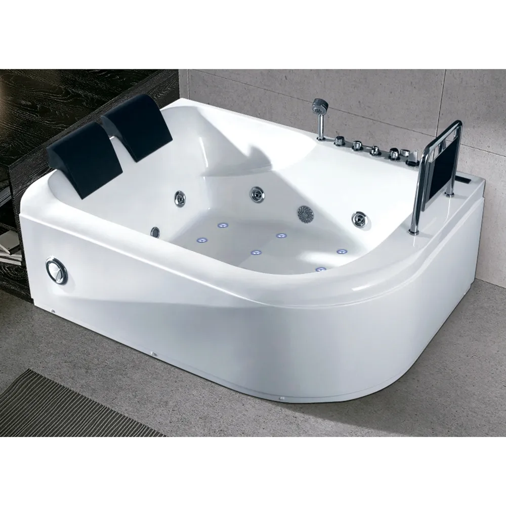 JOININ Massage Jet Bathtub dengan Tv Whirlpool Bathtub Dua Orang 2 Orang Hot Tub Dalam Ruangan