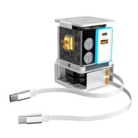 Station de charge GaN 105w Power Combo USB-C USB-A multiprise pour plusieurs appareils, charge sans fil 15W pour iPhone 16 15 Pro