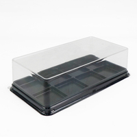 Boîte de boulangerie transparente personnalisée, conteneur à emporter, plateau alimentaire pour pâtisseries, desserts, en-cas