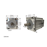 Moteur de broche CC sans balais, bride 80, 235W, régulation de vitesse, basse tension 48V, pour petite machine de gravure, perçage et polissage