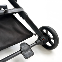 Poussette de jogging compacte noire OEM YOUBEI la mieux notée - Poussette légère pour bébé pour les promenades en quartier et l'usage quotidien 0-3 ans
