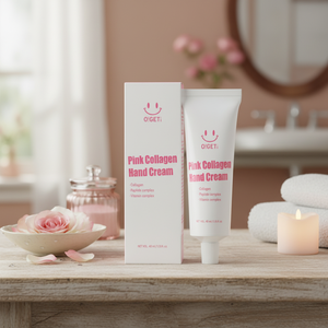 Crème pour les mains O!GETi au collagène rose bio, nourrissante, hydratante à l'acide hyaluronique, apaisante, parfumée à la rose, blanchissante et réparatrice - Product Image 3