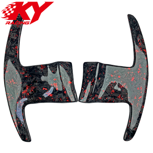 Volante personalizado de fibra de carbono forjada roja con cuero rojo, LED RPM y levas de cambio, adecuado para Toyota GR Supra A90 A91 - Product Image 3