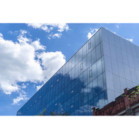 Façade en verre feuilleté pour bâtiment, mur-rideau vitré sur mesure, mur-rideau vitré de sécurité, mur-rideau vitré moderne
