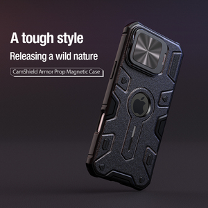 ฝาครอบแม่เหล็กสำหรับ iPhone 16 PRO MAX <span class=keywords><strong>camshield</strong></span> <span class=keywords><strong>ARMOR</strong></span> <span class=keywords><strong>ARMOR</strong></span> PROP, เคสป้องกันแข็งแรงทนทานพร้อมขาตั้งฝาครอบเลนส์โลหะ - Product Image 2