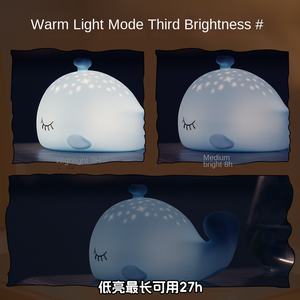 Nuevo <span class=keywords><strong>mar</strong></span> Animal ballena LED noche colorida estrella Clap lámpara <span class=keywords><strong>de</strong></span> silicona ecológica sala <span class=keywords><strong>de</strong></span> estar dormitorio dormir atenuación <span class=keywords><strong>de</strong></span> tres bloques - Product Image 2