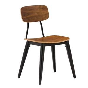 Fabrika restoran otel yemek sandalyeleri ağır iş ahşabı tahıl ısı transferi Metal hezaren sandalye satış için - Product Image 6