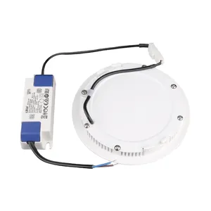 Kekuatan Tinggi Aluminium Body Slim Komersial Listrik LED Panel Datar Downlight Bulat