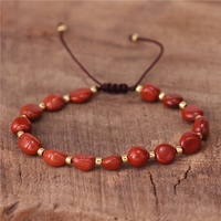 Bracelets simples en pierre naturelle brute amazonite, style bohème, ajustables, bijoux tibétains pour femmes, livraison directe