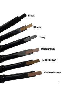 Bán Buôn Chất Lượng Cao Medium Brown Vegan Đen Đúp Đứng Đầu 2 Trong 1 Không Thấm Nước Microblading Nhãn Hiệu Riêng Tùy Chỉnh Lông Mày Bút Chì - Product Image 2