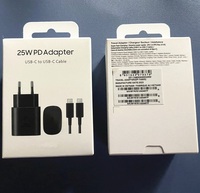 Cargador Superrápido de 25W PD 3.0 con Enchufe EU/US/UK, Adaptador de Corriente USB-C para S24/S23 Ultra/S22