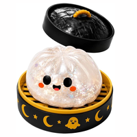 Jouet anti-stress en caoutchouc souple en forme de fantôme de Halloween, type boulette, saveur bonbon malté, authentique, en boîte
