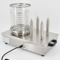 Machine à chaudronner les hot-dogs CUCINA, 4 rouleaux, électrique, en acier inoxydable, pour les équipements de restauration de cinéma
