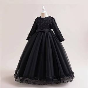 Nouvelle Robe Longue en Tulle à Manches Florales pour Enfants et Adolescentes, Style Princesse, pour Mariage, Spectacle Scénique, Concours de Beauté, Déguisement - Product Image 6
