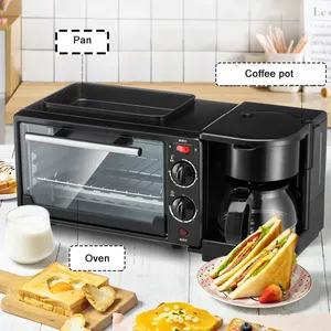 ماكنة مطبخ منزلية صغيرة يمكن خبيز الخبز لغلي القهوة الكل في واحد ماكينة خبز متعددة الوظائف 3 في 1 ماكينة صنع الإفطار