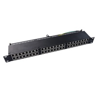Panneau de distribution réseau RJ45 FTP blindé Cat6A 1U 48 ports haute densité pour centre de données