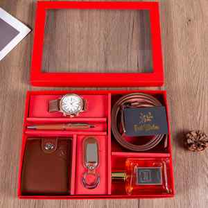 Set de Regalo de Lujo para Hombre: Reloj de Moda, Cartera, Llavero y Perfume, Regalos para el Día del Padre, San Valentín, Cumpleaños, Caja de Regalo - Product Image 1