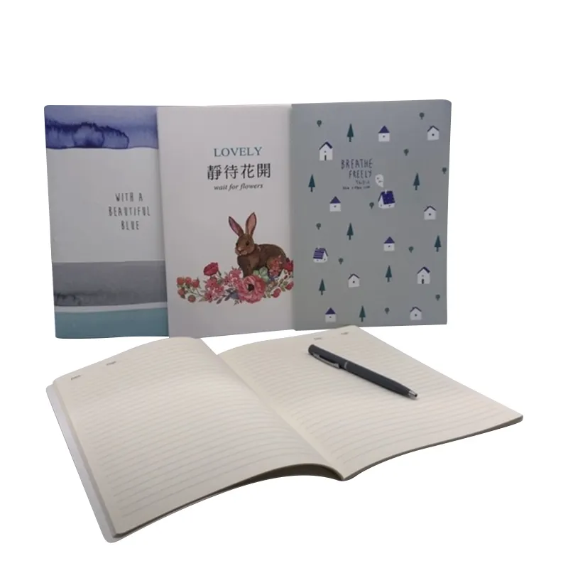 Personalizado em branco marrom kraft papel sketchbook estudante composição livro caderno diário à prova d' água