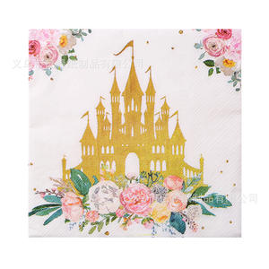 Princess Castle Wallpaper para fiesta de cumpleaños de niña Vajilla y decoraciones de mesa - Product Image 3