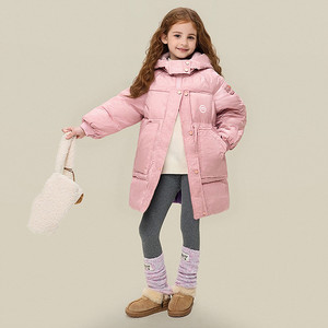 Parkas longs matelassés imprimés pour garçons et filles, manteaux d'hiver chauds et épais à capuche, coupe-vent pour enfants, vêtements d'extérieur pour temps froid - Product Image 6