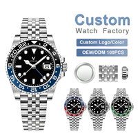 Montres pour homme, marque originale, montres de luxe pour homme, montre automatique de plongée, logo personnalisé, tachymètre, montres mécaniques