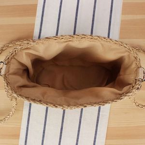 Sac fourre-tout carré en paille fait main avec perles, à bandoulière, pour femme, idéal pour l'été, la plage et les vacances - Product Image 5