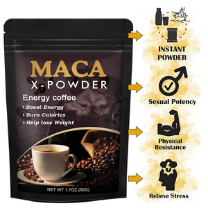 Café instantané OEM X Power Energy Maca Stamina pour améliorer la performance <span class=keywords><strong>sexuelle</strong></span>, café Max Man pour homme/Maca pure naturelle à base de plantes - Product Image 5