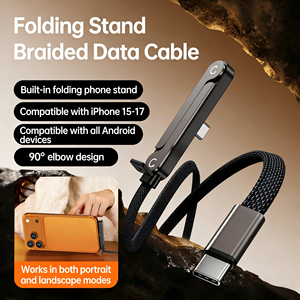 Cable de Datos Tipo C a C OEM <span class=keywords><strong>con</strong></span> Base de Carga Rápida PD de 240W, Cable de Alimentación Trenzado de Nailon <span class=keywords><strong>con</strong></span> Rotación de 90 Grados para <span class=keywords><strong>iPhone</strong></span> 15/16/17 - Product Image 3