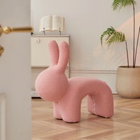 Canapé-lit enfant créatif en forme de lapin elfe de dessin animé, tabouret animalier original pour salon et hôtel