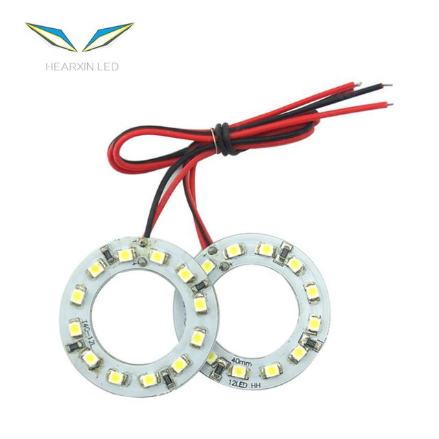 80mm Car Angel Eyes Ring 1210/3528 24SMD LED Headlight White Red Blue Halo Ring Angel Eye Lighting