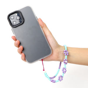 Cadena <span class=keywords><strong>de</strong></span> abalorios para teléfono móvil, cadena <span class=keywords><strong>de</strong></span> abalorios con <span class=keywords><strong>flores</strong></span> tejidas, venta al por mayor - Product Image 4