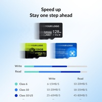Vente en gros d'usine, cartes mémoire TF bon marché de 256 Mo, 512 Mo, 2 Go, 4 Go, 32 Go U3, mini carte SD haute vitesse, 64 Go, carte mémoire avec logo personnalisé