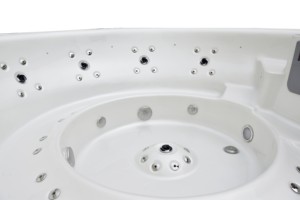 Bain à remous circulaire d'extérieur BIGEER Balboa en acrylique, spa autoportant avec <span class=keywords><strong>hydro</strong></span>-massage, chauffage à l'ozone, pour jardin, villa, <span class=keywords><strong>loisirs</strong></span> - Product Image 6