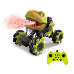1/18 4WD juguetes <span class=keywords><strong>de</strong></span> sonido ligero niños agua pulverizada Control remoto truco niños monstruo camión neumático Rc dinosaurio Coche - Product Image 1
